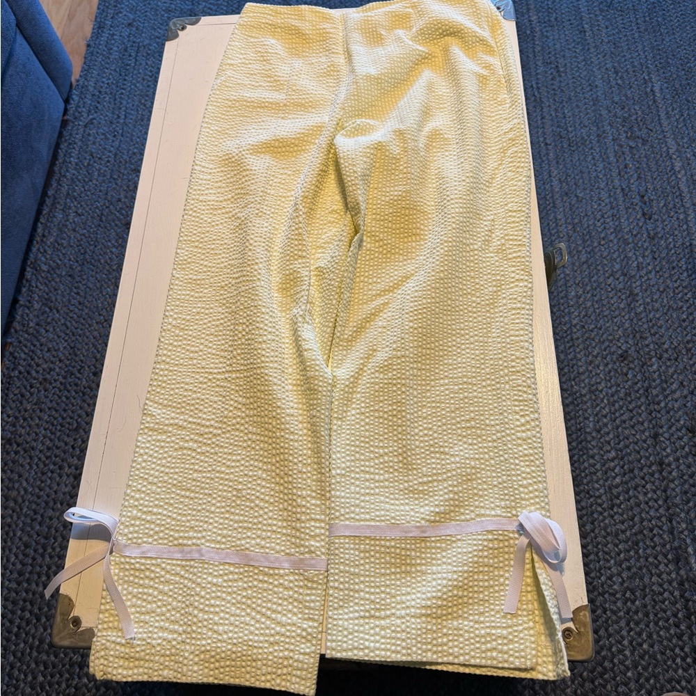 Yellow Kids Bottoms with Ribbon Detail